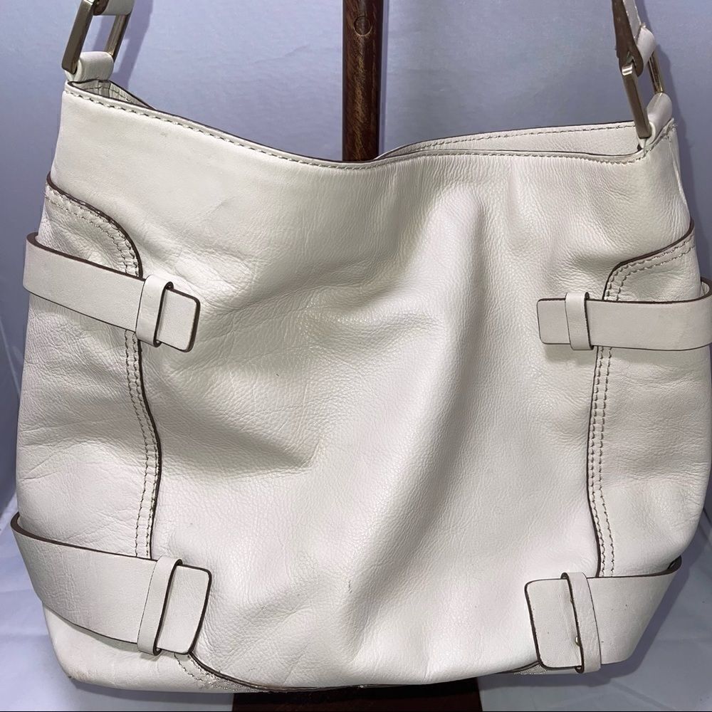Michael Michael Kors Authentic Leather Bag. Winter White. Large